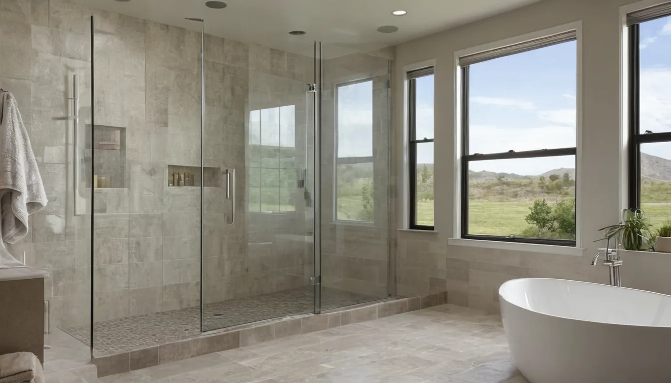 A bright, newly remodeled bathroom with a walk-in shower in a Eagle Mountain home